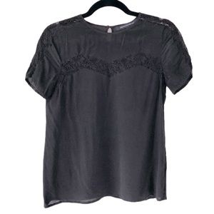 𝅺French Connection Silk and Lace Blouse - S